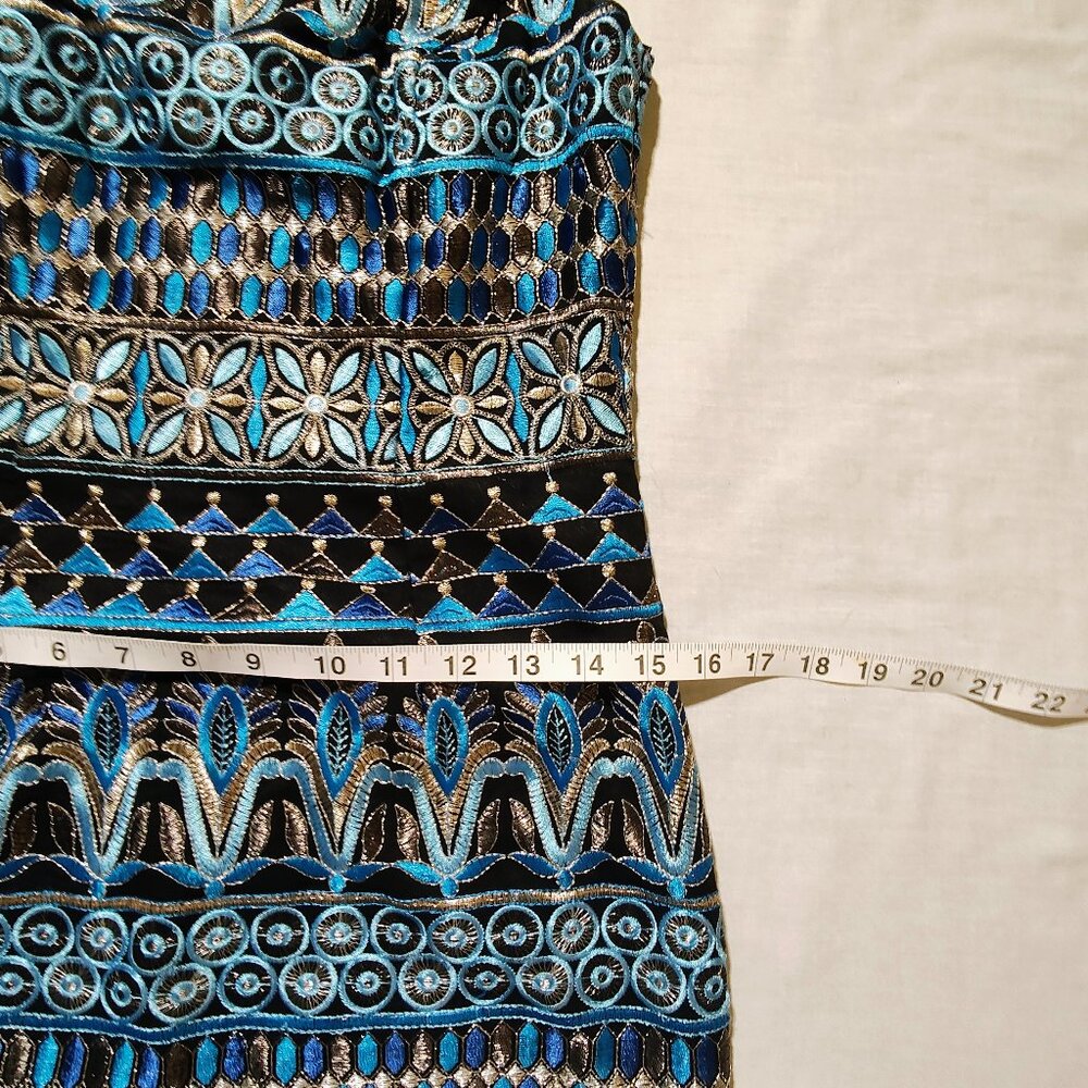 White House Black Market Dress Women's Medium Sleeveless Geometric Print Sheath - Picture 4 of 11